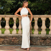 Robe Sweet Spicy à dos nu et découpes blanches amincissantes
